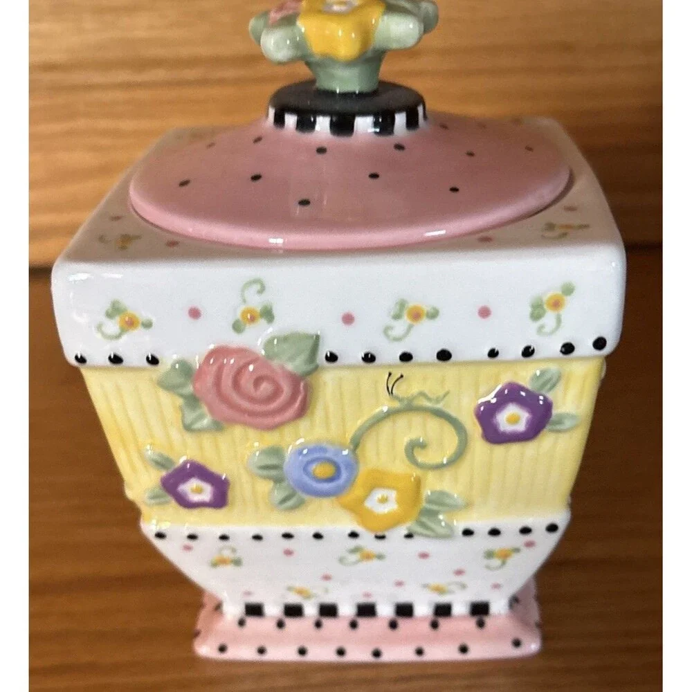 Mary Engelbreit Meadow Hostess Canister Jar 4.5